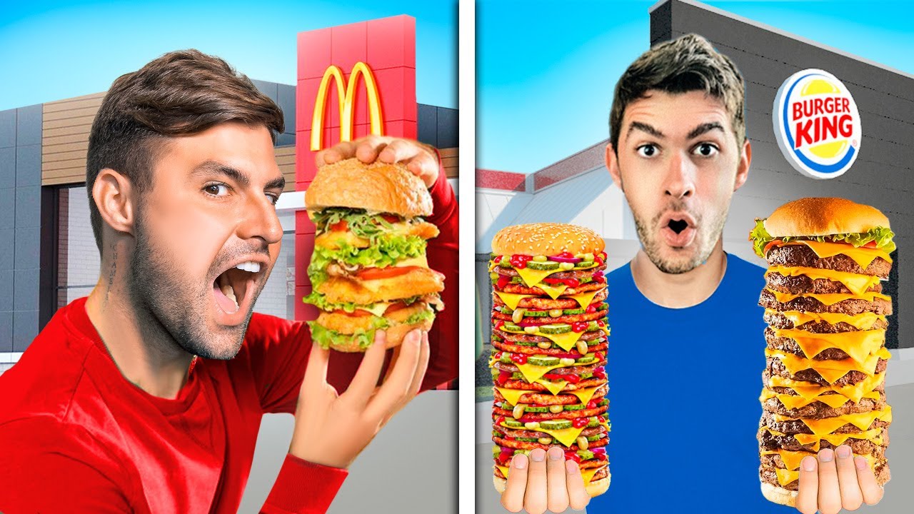 Comi O cardápio INTEIRO Dos FAST FOODS!!