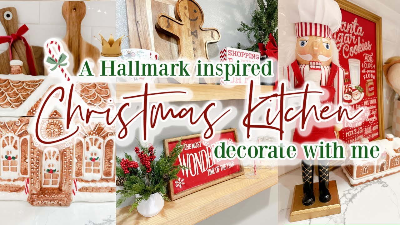 Hallmark inspired Christmas Kitchen / Christmas decorate with me / Learning with Skillshare