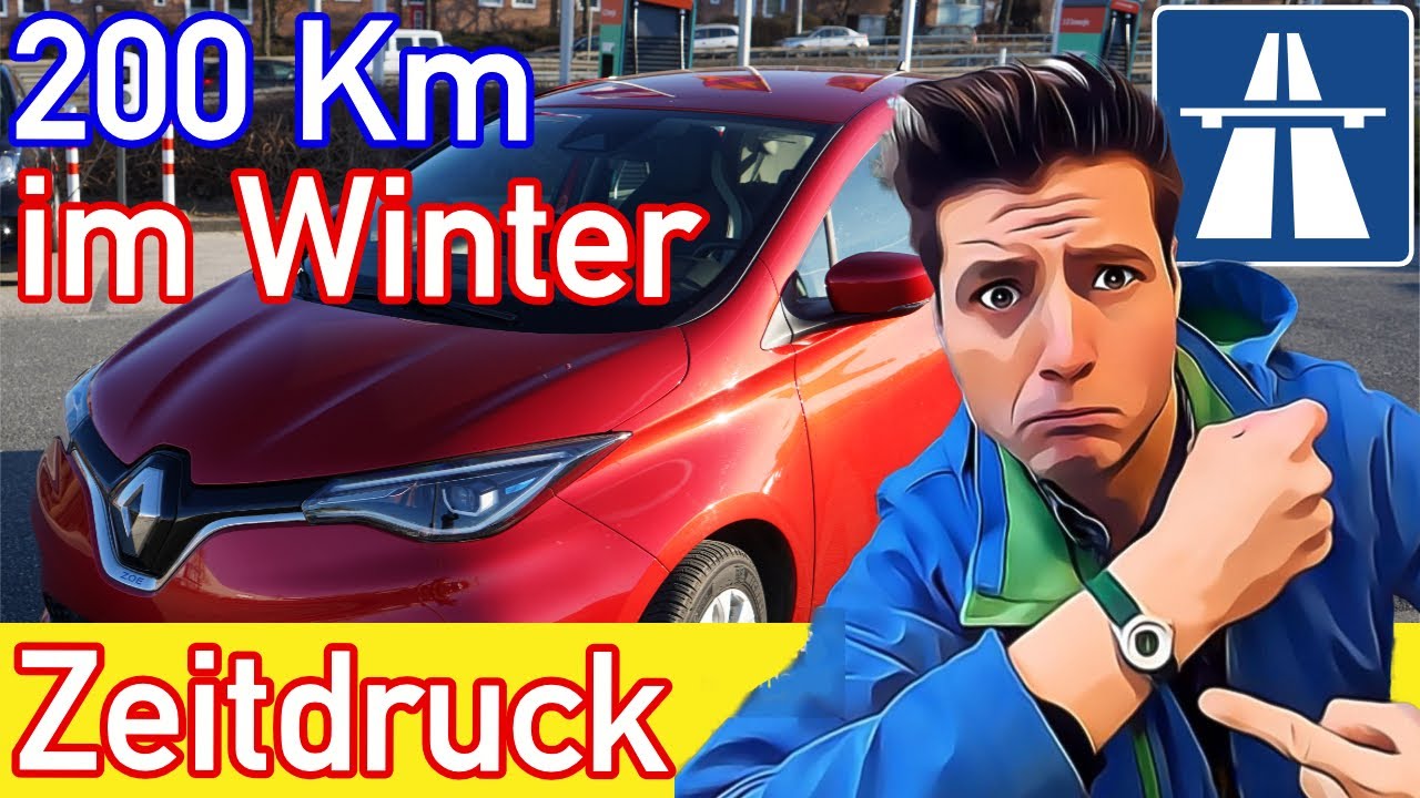 Geht das? Elektroauto im Winter bei Zeitdruck? - 200 Km mit der Renault Zoe.
