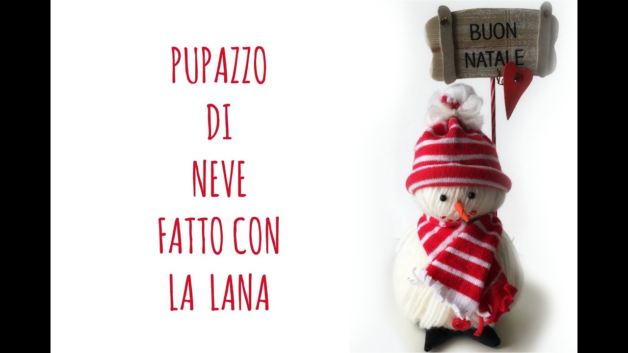 Come fare un Pupazzo di Neve con un gomitolo di lana! Wool snowman! (Riciclo/Natale)Arte per Te