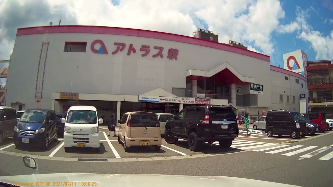 ドラレコ：山口県萩市内を行く