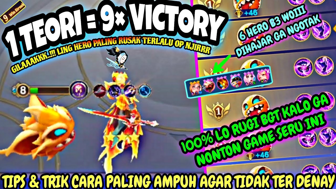 1 TEORI = 9× VICTORY !!! GILAAKKK LING  TERLALU RUSAK WOII 6 HERO B3 DIHAJAR ABIS NJIRR - MCGG
