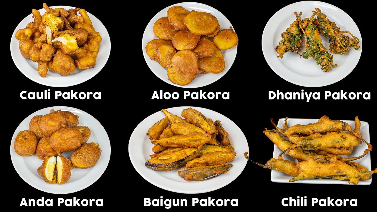 Pakoda Recipe | 6 Easy Pakora Recipe | All in One Pakora Recipe
