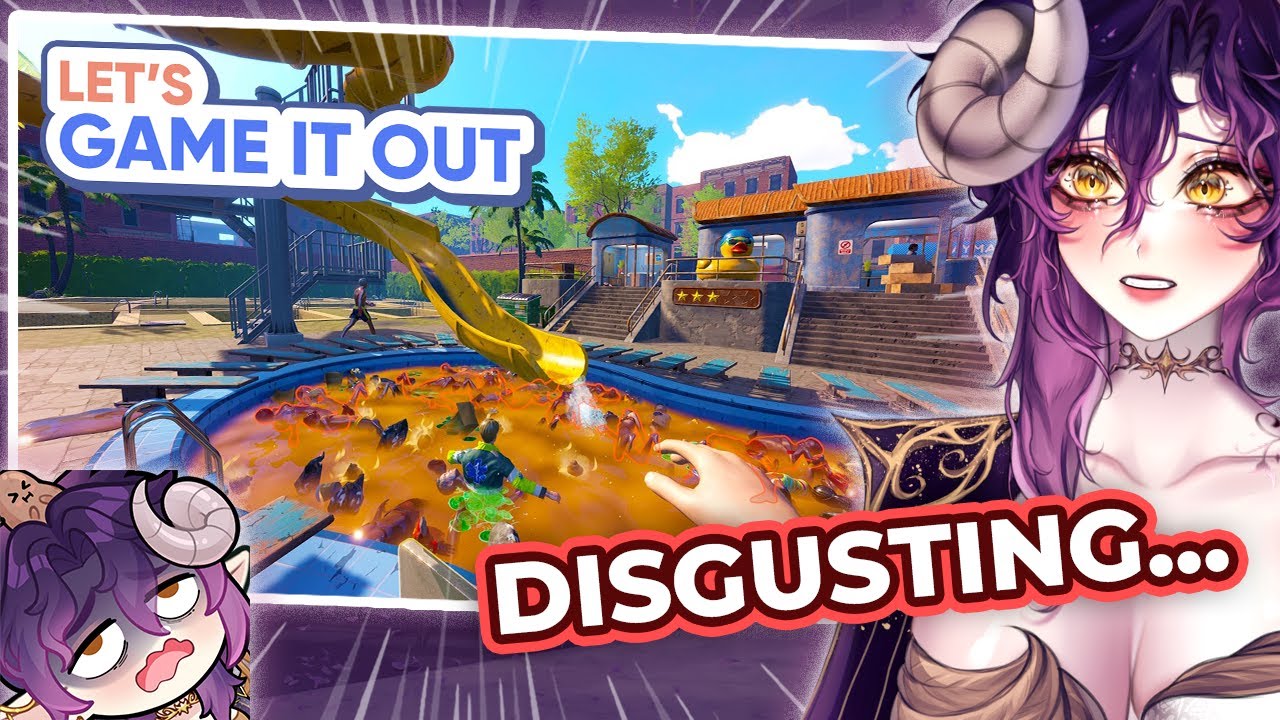 ЗАЧЕМ ОН ЭТО СДЕЛАЛ?! || Реакция на игру «Let's Game It Out Waterpark Simulator»