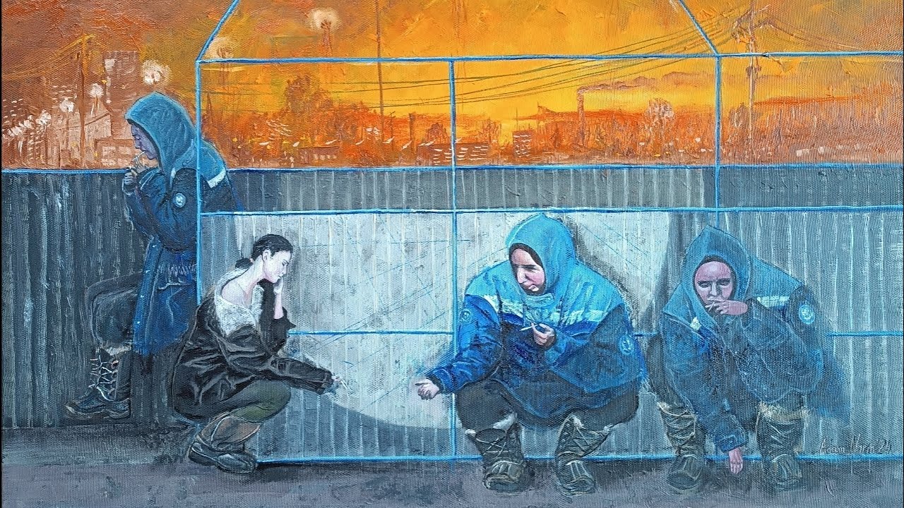 Smoke break [№27] | oil painting