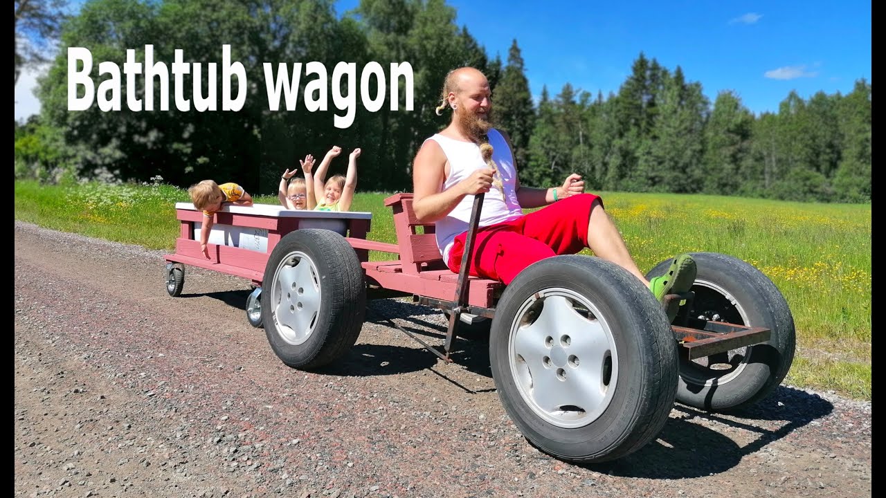 How to make a pedal car wagon - to fit a bathtub!