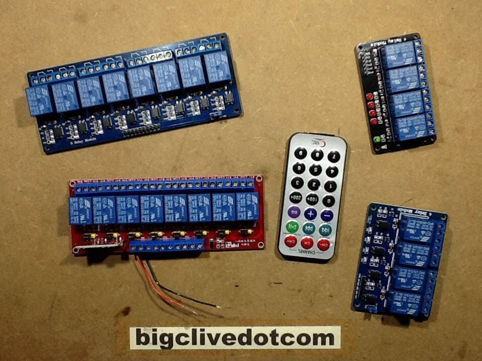 Infra red remote control relay module.