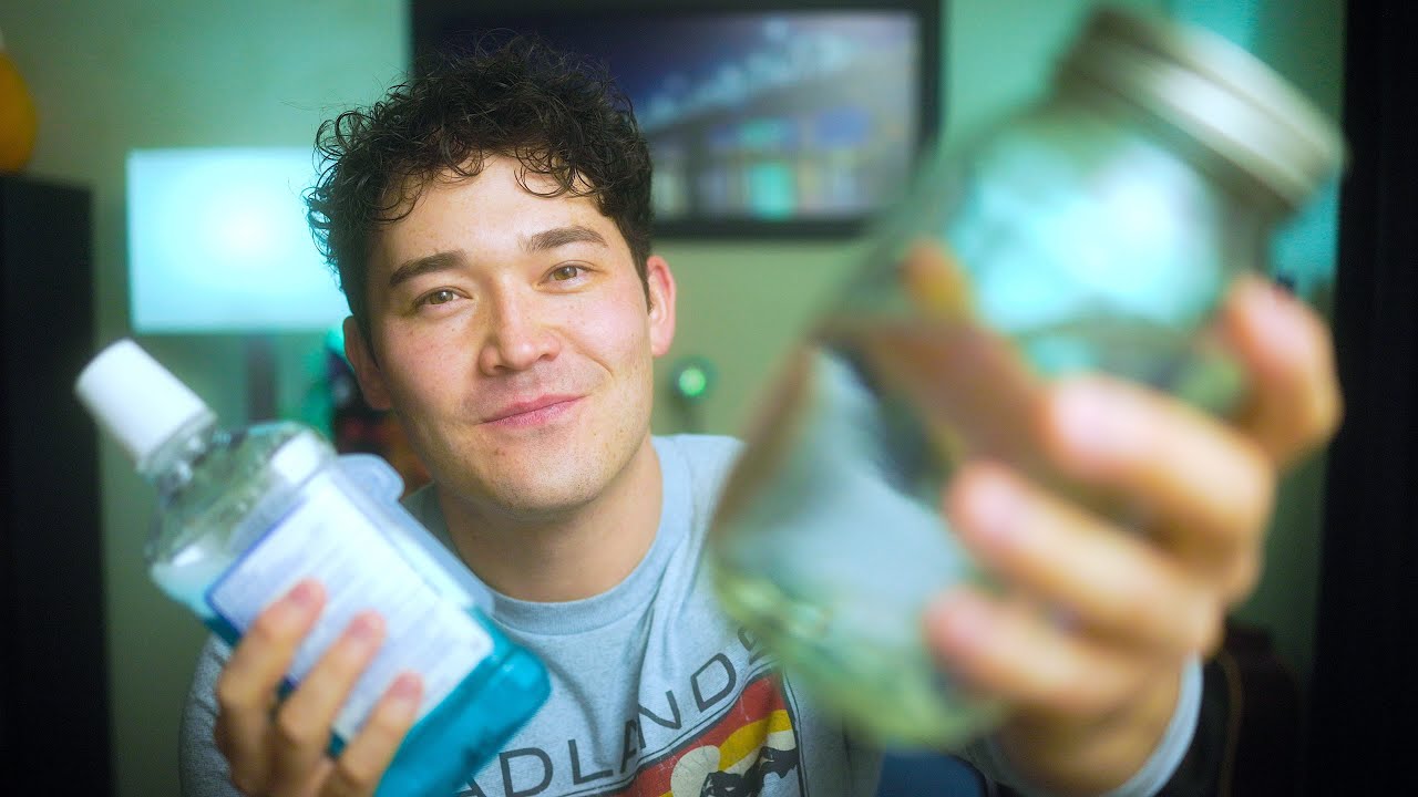 ASMR - Liquid Sounds (closeup, with whispering)