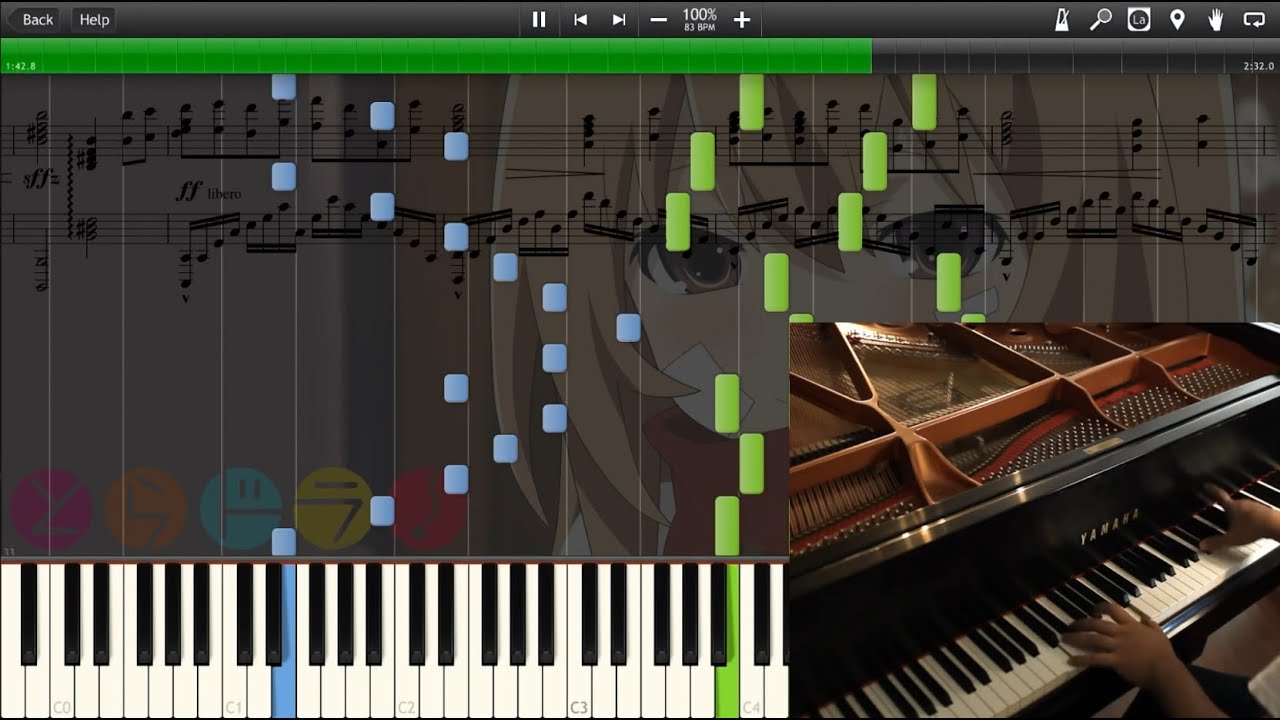 Lost My Pieces - Toradora - Synthesia Piano Cover (Tehishter)