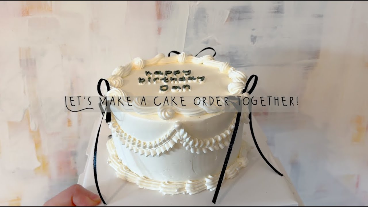 (baking vlog) Make a cake order with me ! 🎀🎂🎀