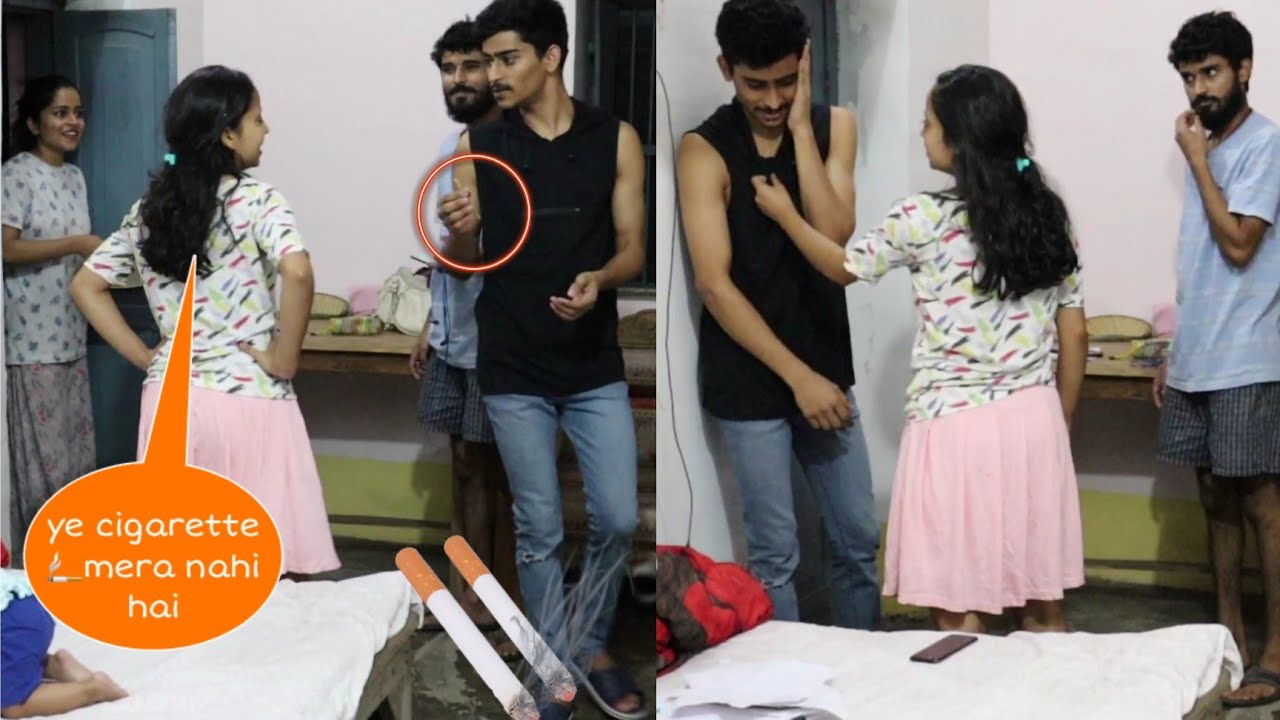 Pooja didi ke room me mila cigarette🥵| Pooja cigarette peeti hai| ginni pandey pranks