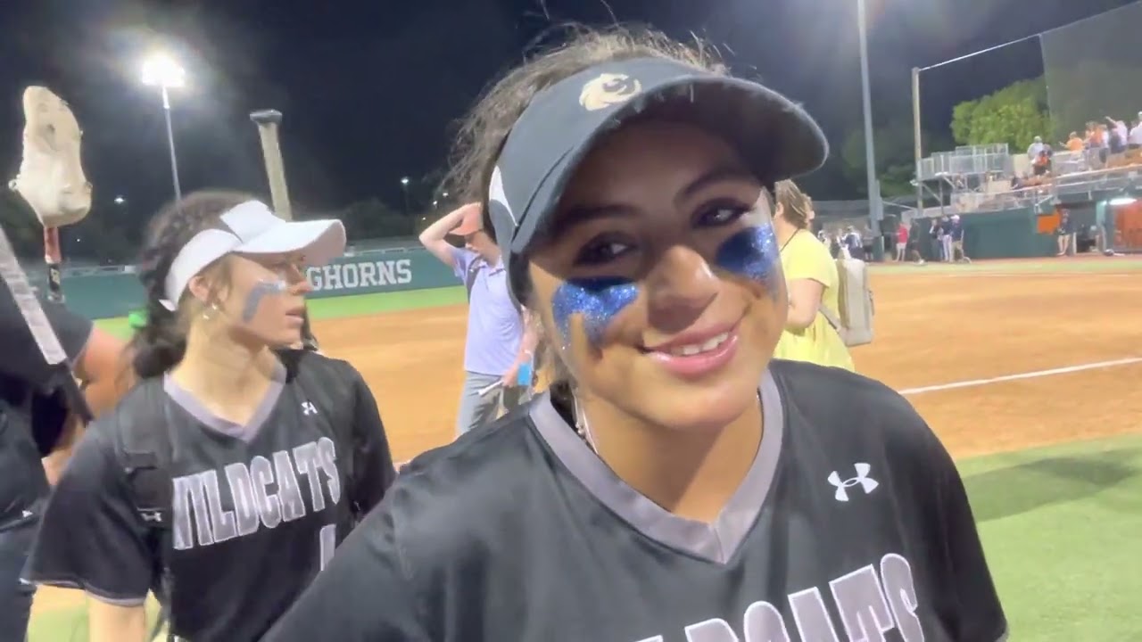 Denton Guyer pitcher Jenny Robledo talks about the Wildcats win at the state semifinals 6/2/23