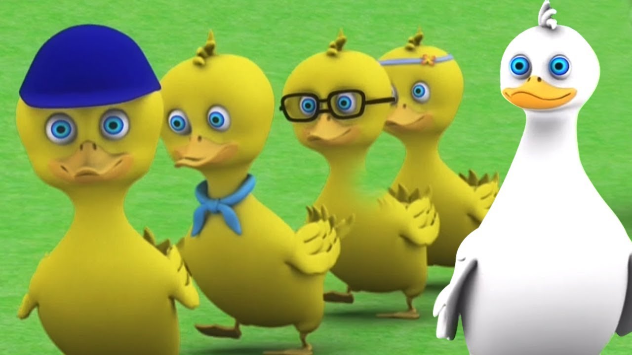 fem små ænder | planteskoler rimer | Børnesange Danske | Five Little Ducks | Kids Tv Danish