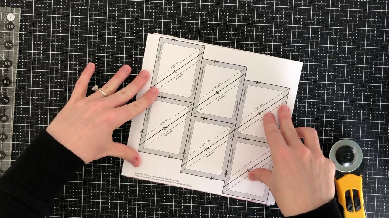 How to Use the Perfect Half-Square Triangle Tempaltes