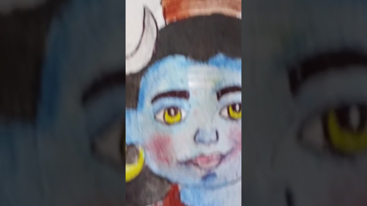Shiv ji drawing from poster colour 