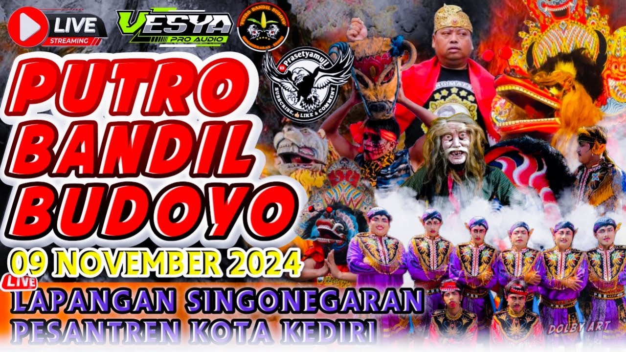 Live JARANAN PUTRO BANDIL BUDOYO X VESYA AUDIO Live Singonegaran Kota Kediri