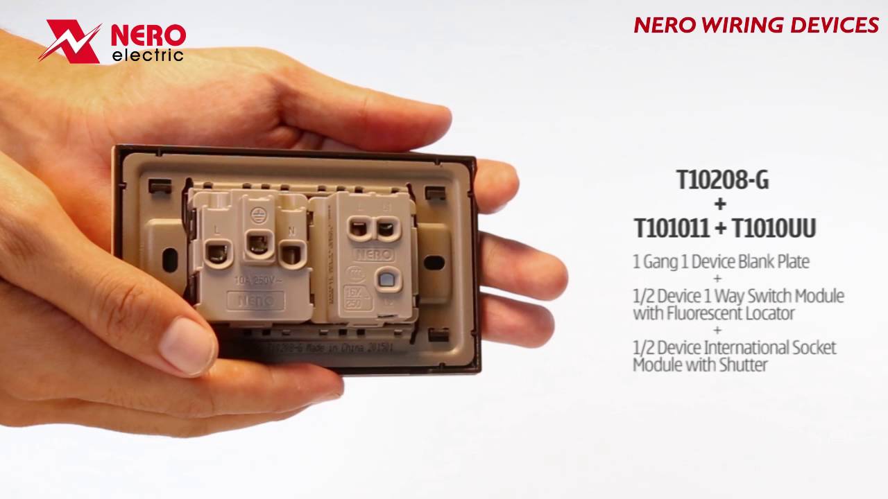 NERO WIRING DEVICES TITANIUM T10208-G + T101011 + T1010UU (GOLD)