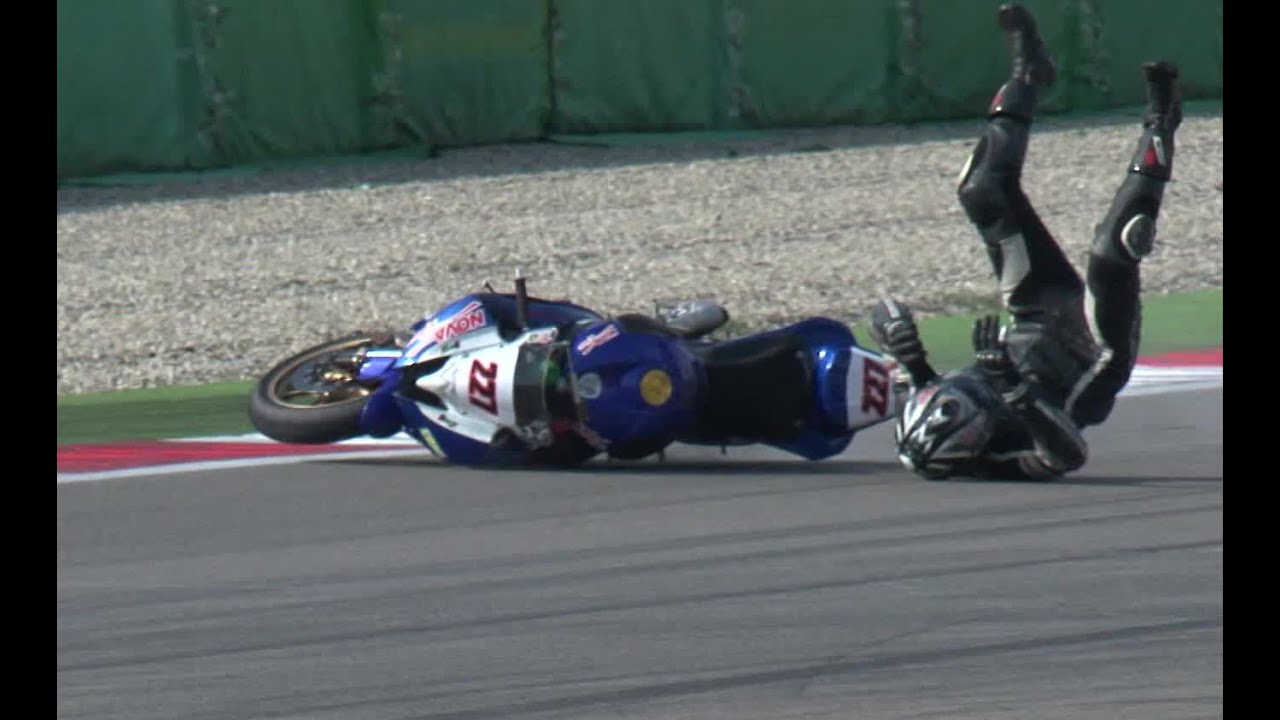 Motorcycle bad crash - Angelo Pilla, Race Attack Varano INCIDENTE