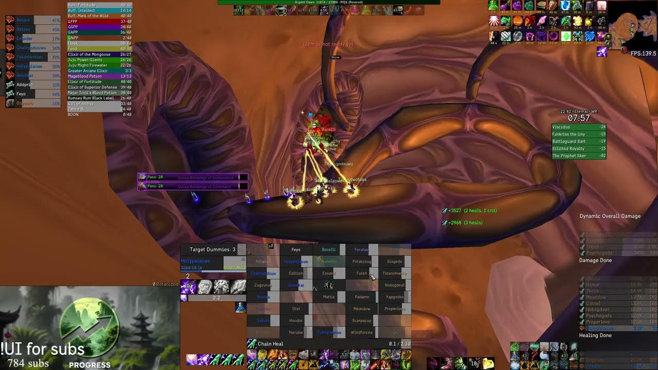 WORLD RECORD AQ40 Speedrun 22:15 ＜Progress＞- Classic Anniversary - Resto Shaman POV