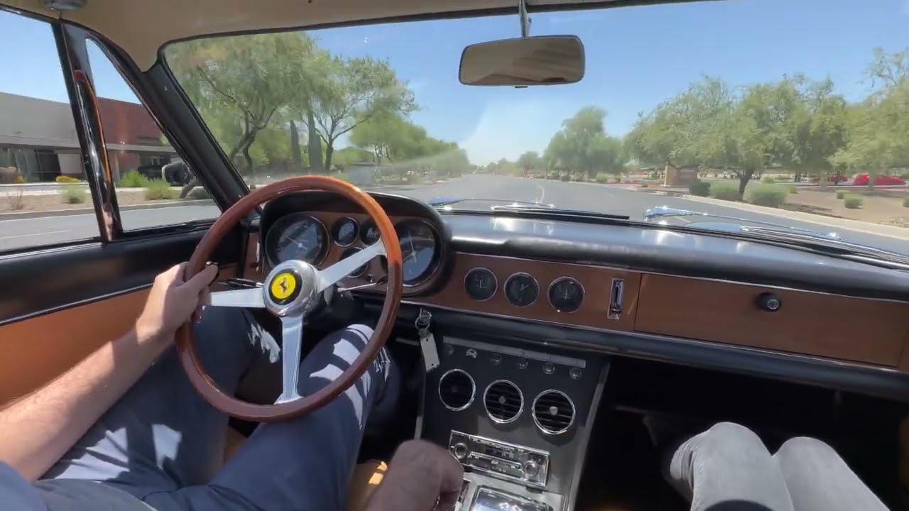 Grigio Scuro Classiche Certified 1967 Ferrari 330 GTC Driving Video by Cascio Motors Bring a Trailer