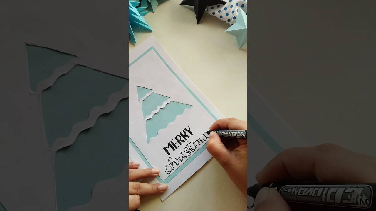 Esay Christmas Card Idea 🎄✨"