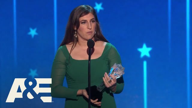 Mayim Bialik Wins Best Supporting Actress in a Comedy Series | 2016 Critics' Choice Awards | A&E