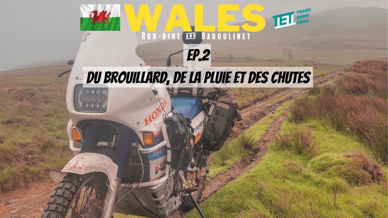 02. Le Pays de Galles en 600 transalp / un TET physique, de la pluie et des chutes.