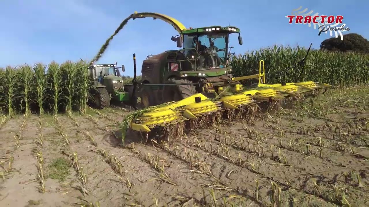 Servicios Agricola Chancela con picadora John Deere 9700i y cabezal 490plus en Palas de Rey - Lugo