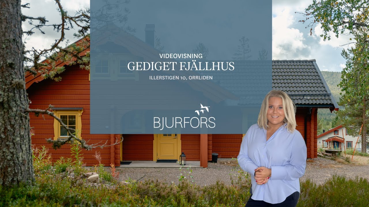Högt beläget fjällhus på Orrliden med bastu, braskamin och altan i soligt sydvästläge