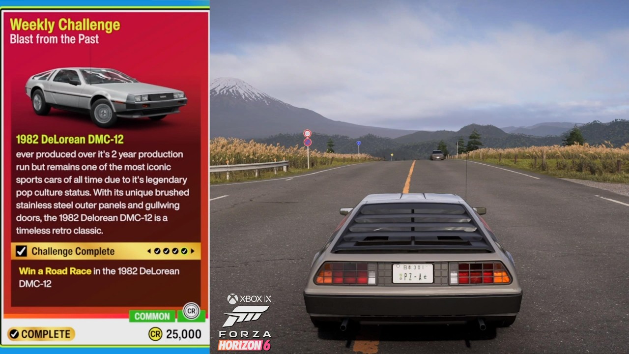Forza Horizon 6 | Weekly Challenge: Blast from the Past - DeLorean DMC-12 (Guide) 'Horizon Decade