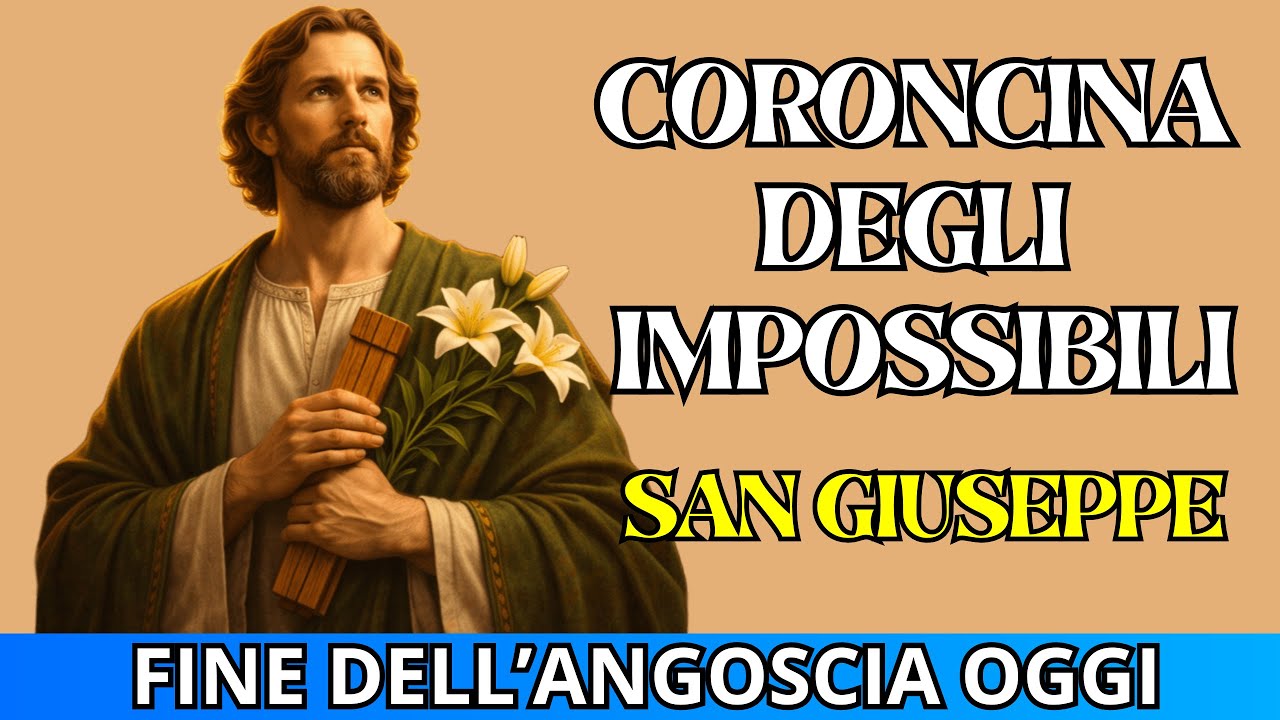 SAN GIUSEPPE | CORONCINA DEGLI IMPOSSIBILI – FINE DELL’ANGOSCIA OGGI