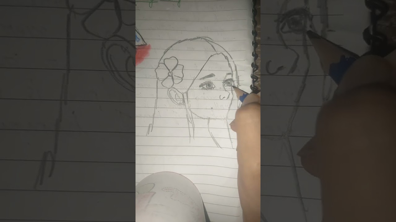 Girl face drawing 