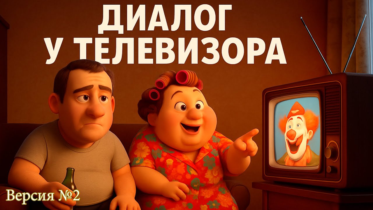ВТОРАЯ ВЕРСИЯ мультика по песне В.С.ВЫСОЦКОГО: «Диалог у телевизора»(Dialogue on TV-SECOND VERSION)