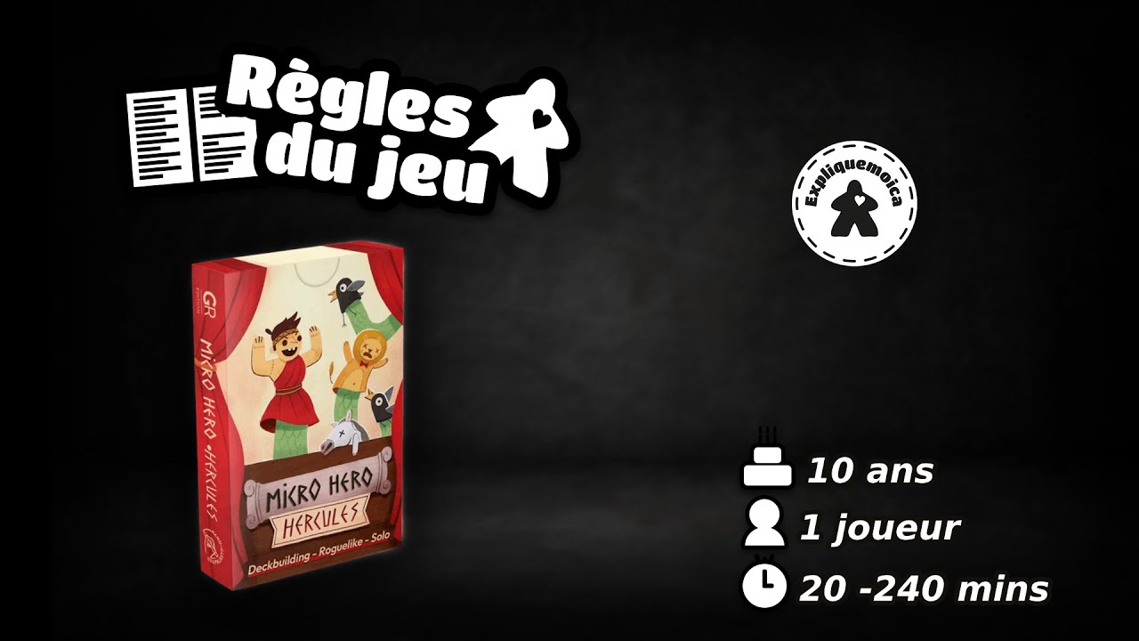 💪 MICRO HERO 🎴 Hercule  règle du jeu par #expliquemoica #grammesedition