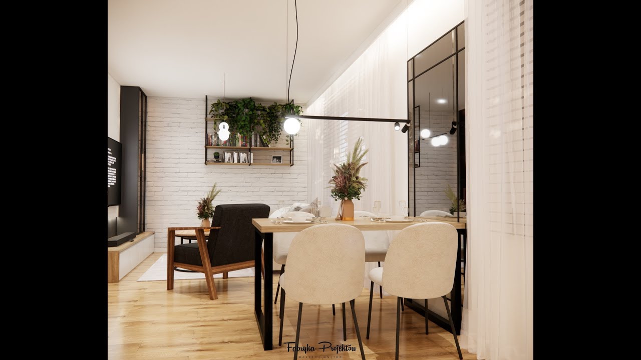 Metamorfoza salonu z kuchnią w bloku | Projekt wnętrza 27 m2