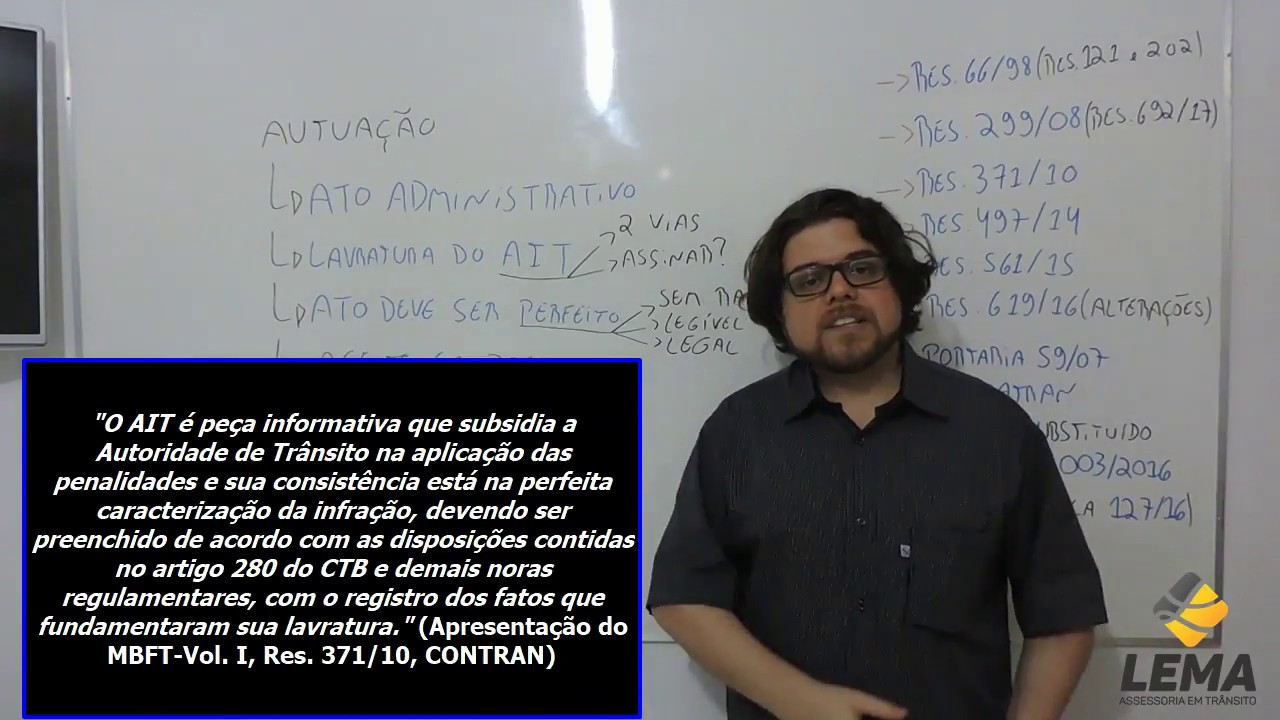 Aula sobre Auto de Infra&ccedil;&atilde;o (AIT)