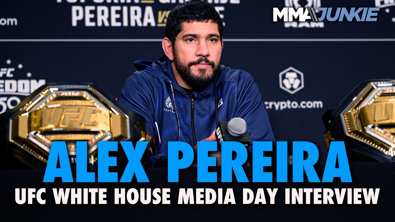 Alex Pereira reacts to Dana White's GOAT comment, 3-division history | UFC White House