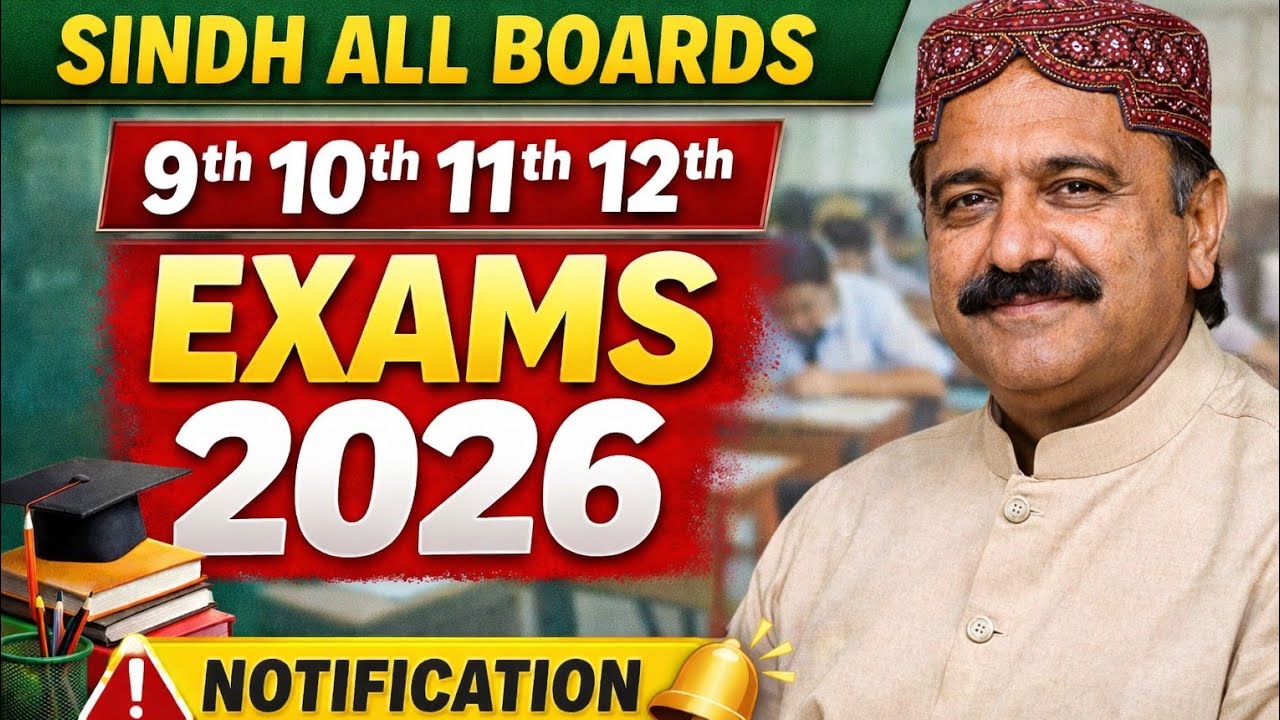 Sindh Board 9th 10th 11th 12th class exams 2026 date sheet - Sindh matric & intermediate exams 2026