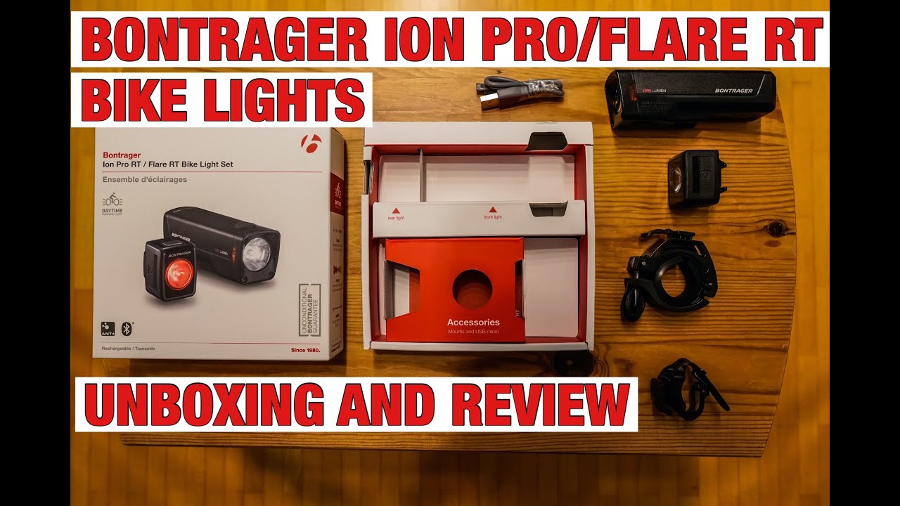 BONTRAGER ION PRO RT/FLARE RT UNBOXING AND REVIEW: And how it works with a Garmin Computer.
