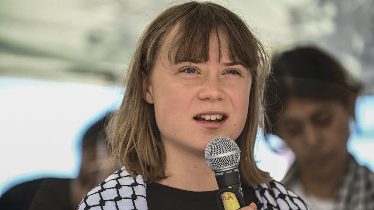 ‘Lack of education’: Greta Thunberg turns the Grand Canal of Venice green