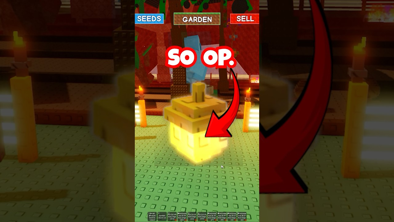 THIS *GOLDEN ACORN* IS SO OP. Grow A Garden New ITEM  #roblox #growagarden