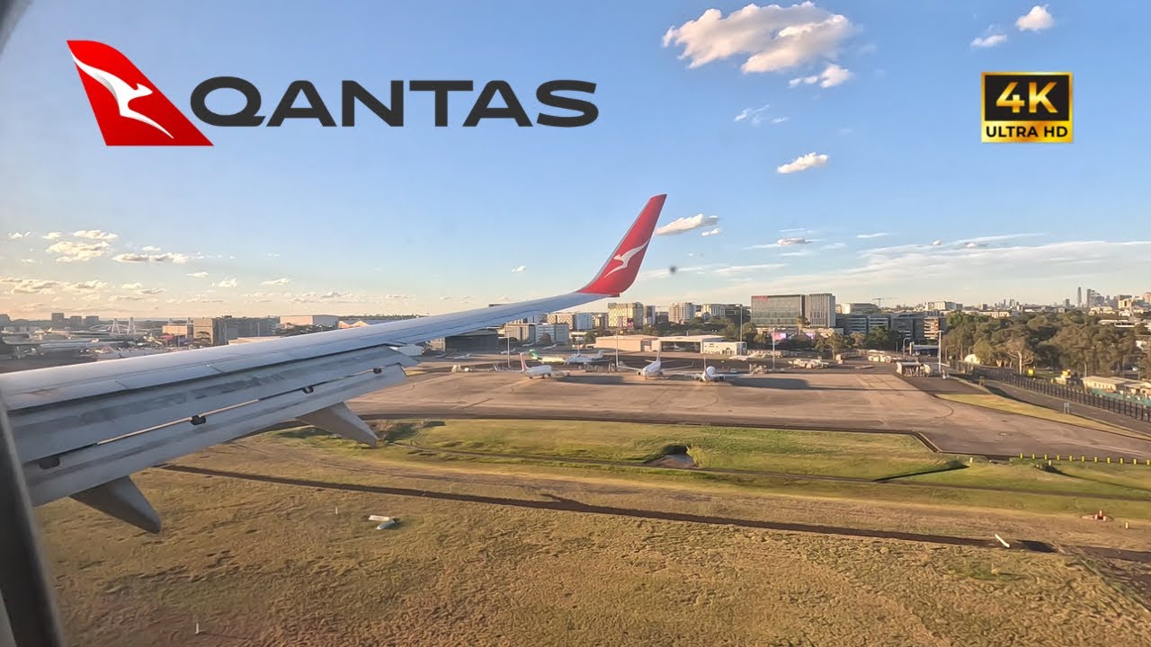Qantas Boeing 737-838 VH-VXM Approach and Landing into Sydney Runway 25