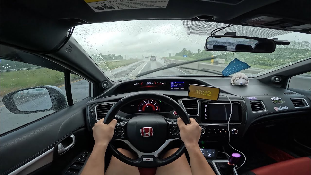 POV | UR PHONE IS DRY AF SO YOU GO FOR A RAINING DRIVE | CHILL | 9TH GEN SI