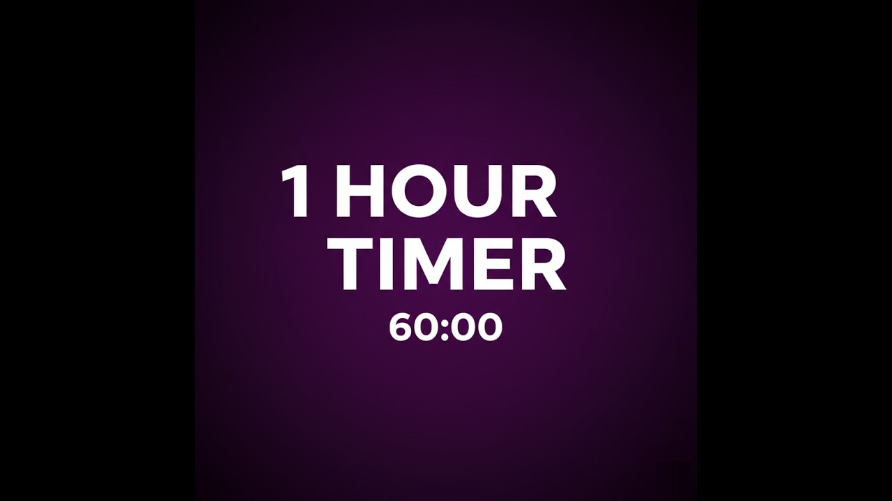 ⏳ 1 Hour Countdown Timer with Alarm 🔔1 Hour Timer (60 Minutes) – 1 Hour Study Timer with Alarm