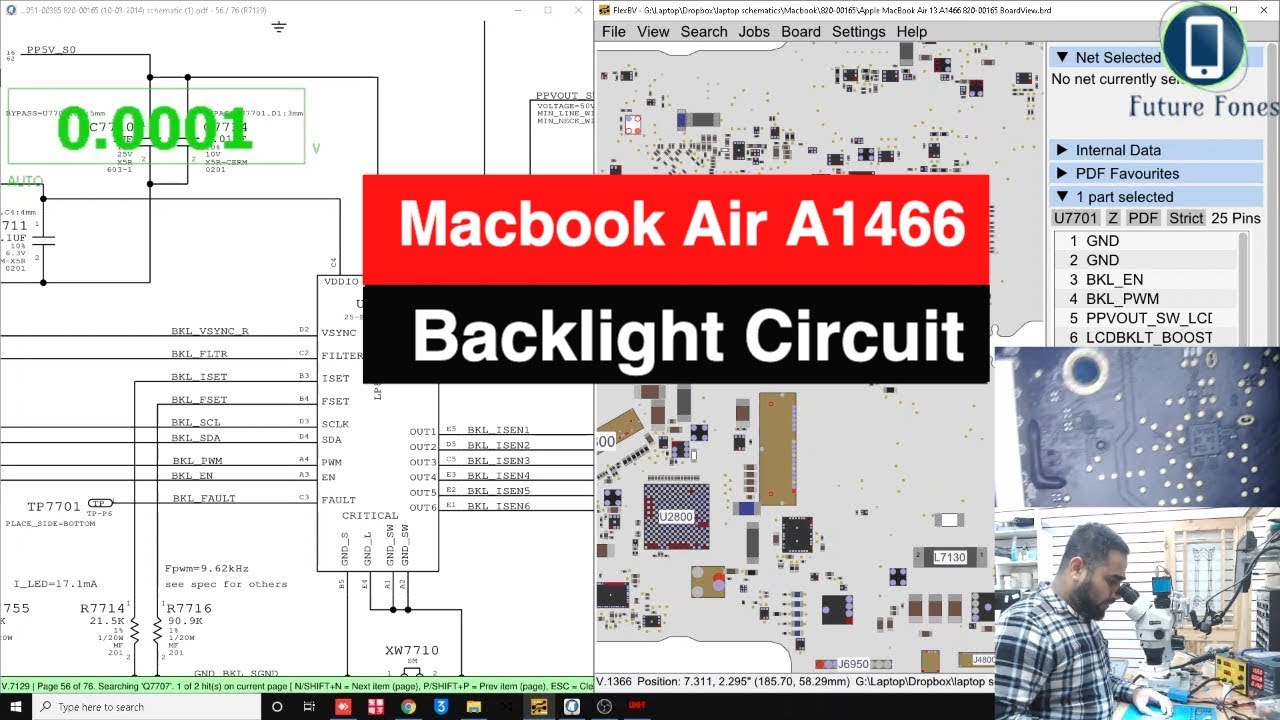 Macbook Air A1466 Backlight Repair, Circuit Details