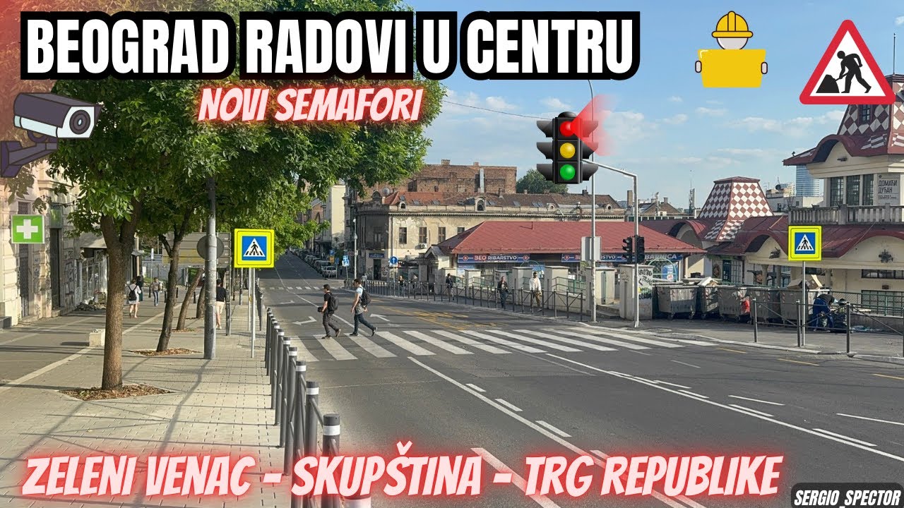 Beograd NOVI SEMAFORI Zeleni venac, Skupština, Trg Republike radovi, Bulevar Kralja Aleks. #beograd