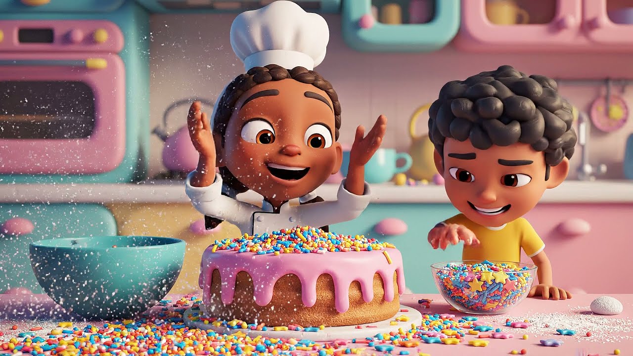 Mini Chef do Roblox Deixou Cair o Bolo | Rimas Infantis e Canções para Crianças