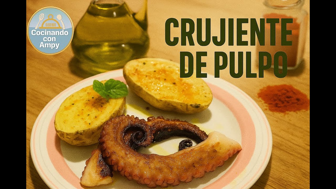 Pulpo crujiente con patatas asadas | Receta fácil y alta en proteína real