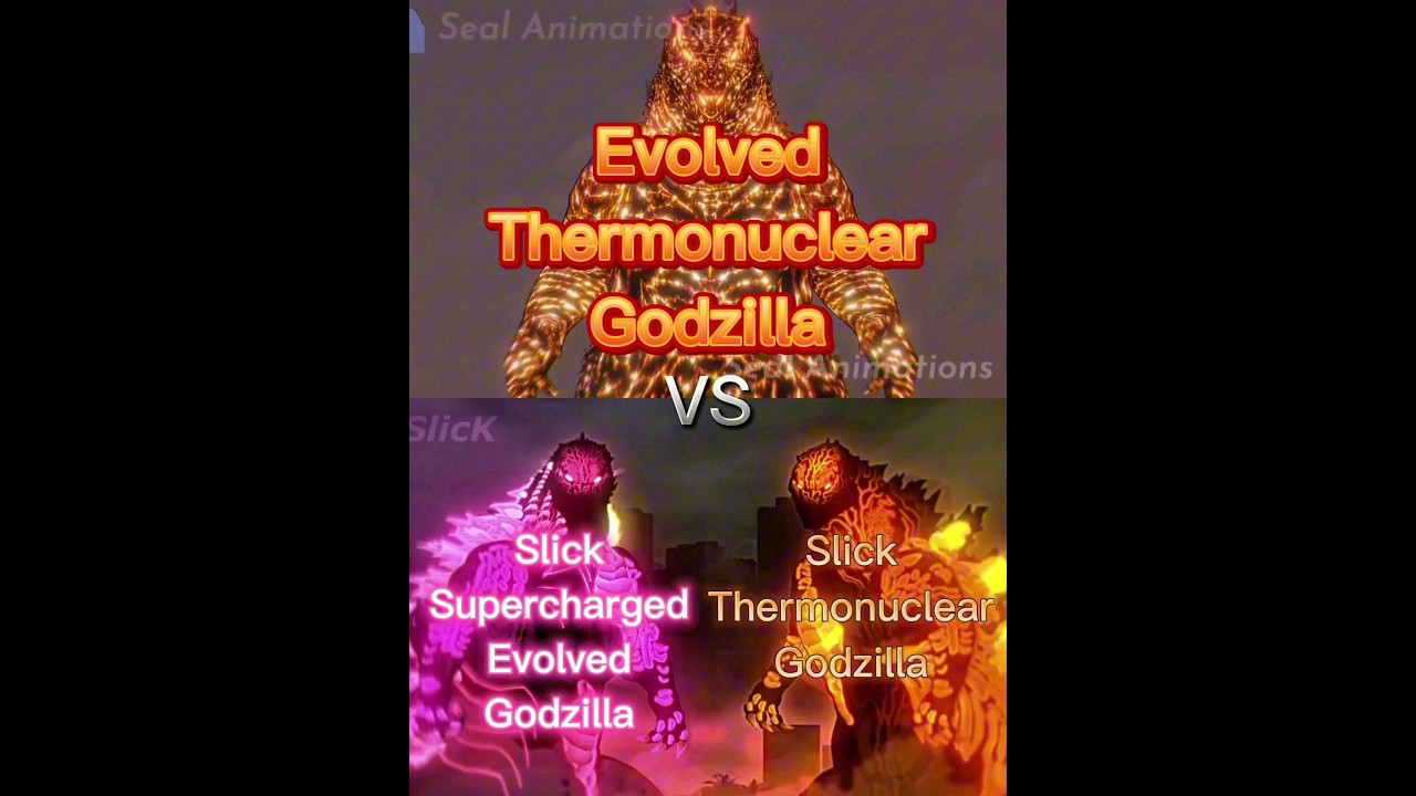 Evolved Thermonuclear Godzilla Vs Slick Supercharged Evolved Godzilla & Slick Thermonuclear Godzilla