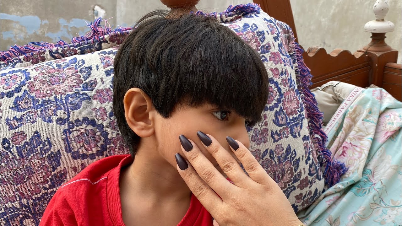 ASMR Fast Scratching on my Brother with Long Nails 